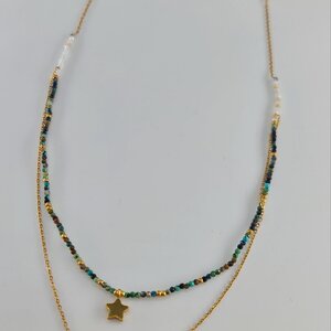 Collier "Duo étoile et croix"